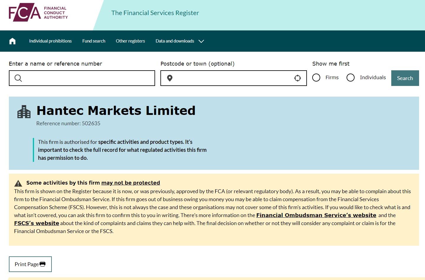 Hantec Markets лицензия