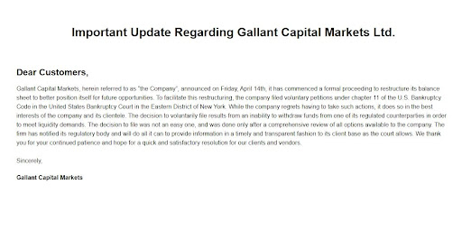 Отзыв на Gallant Capital Markets
