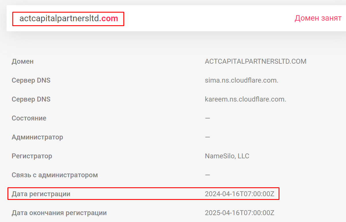 ACT Capital Partners AG обман