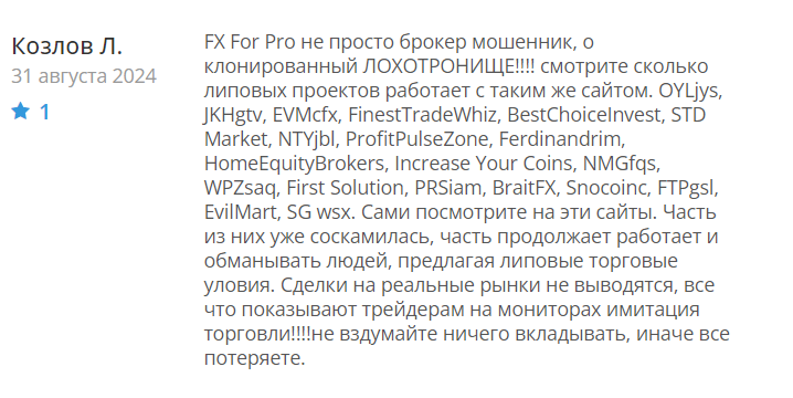 FXForPro жалоба